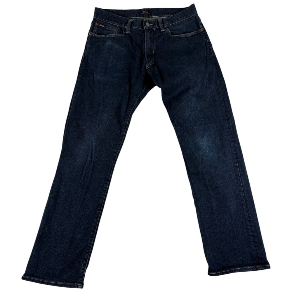 Polo Ralph Lauren Jeans Mens 32x32 Blue Denim Premium Relaxed Fit Straight Leg